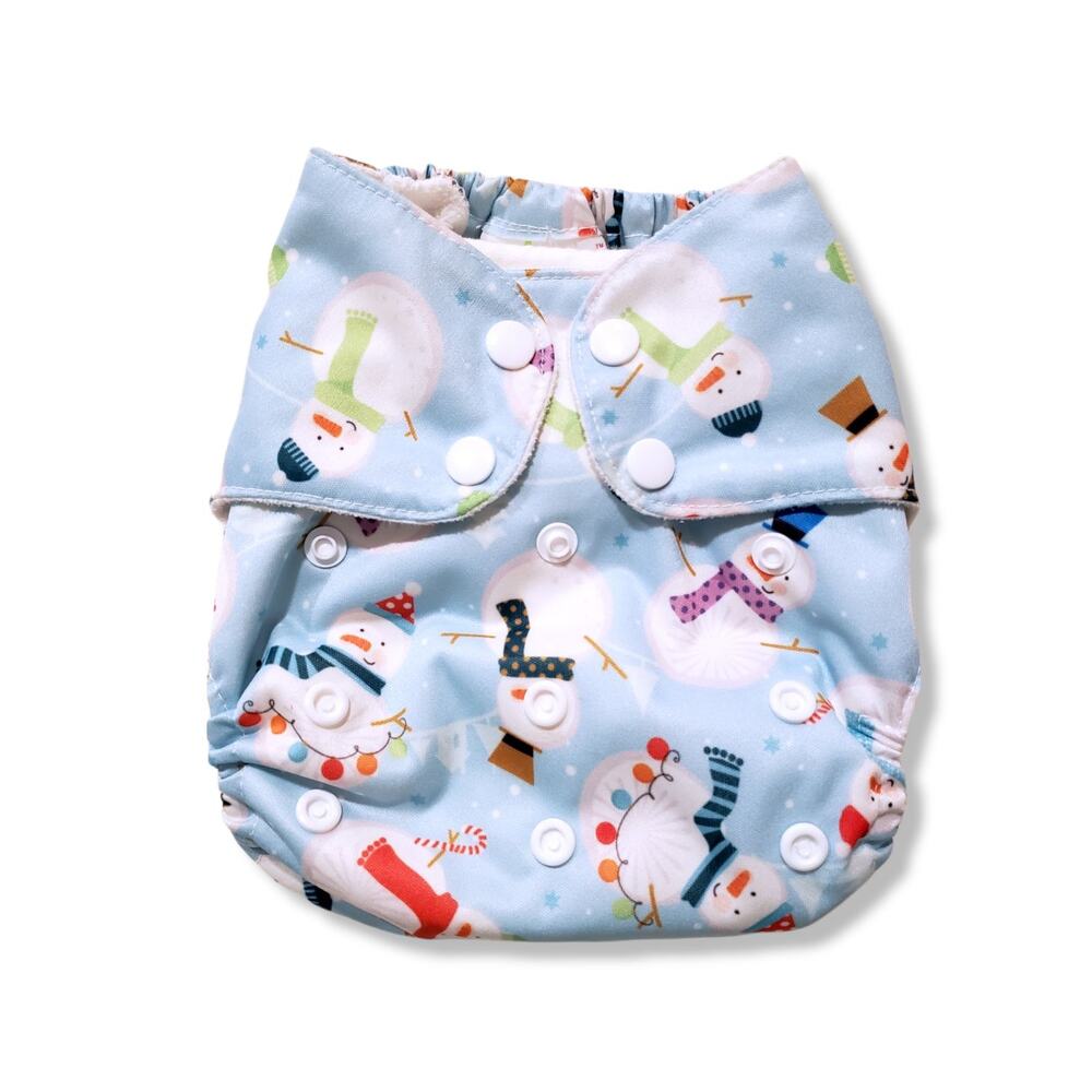 Blueberry OS Frosty Pocket  Cloth Diaper Bamboo